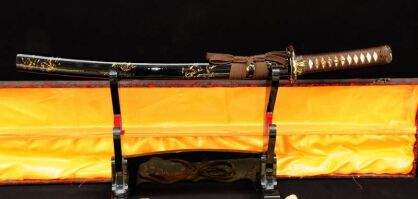 Samurai sword Wakizashi SHIHOZUMI ??1095 High Carbon Steel and layered and IRON, TOUGHENED CLAY R709