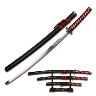 KIT samurai swords, RACK, ENGRAVED BLADE (SW-68LBK4)
