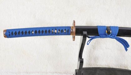 MARU Katana samurai sword, ??BLACK STEEL layered Damascus, hand-forged, R886