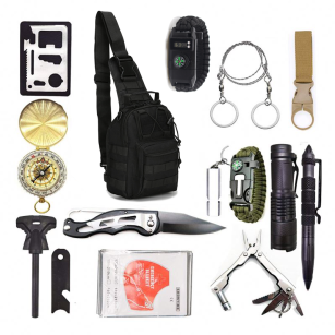 MEGA SURVIVAL SET BACKPACK RUNNING BAG 15W1 ZS-8