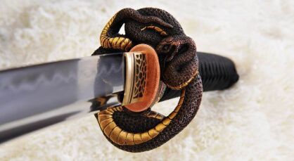 Katana samurai sword SHIHOZUME, ??1095 High Carbon Steel layered, hardened clay, R888