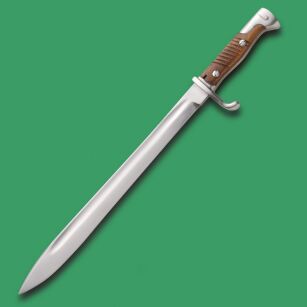 98 Butcher Blade Natural Finish Bayonet w/ Scabbard & Frog (WS403429)