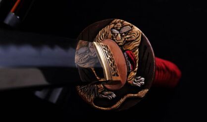 Katana samurai sword SHIHOZUME , ??1095 High Carbon Steel layered, hardened clay, R767