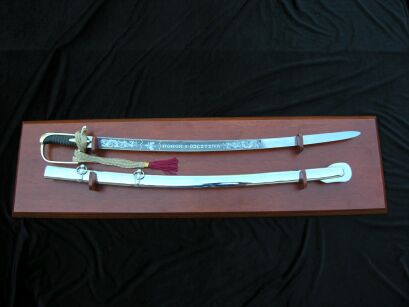 Polish officer saber wz1921 with scabbard on Honor and Fatherland on board G.Borowski - dismantled