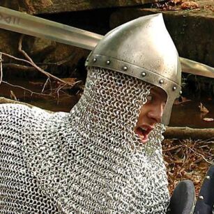 HAND-FORGED NORMAN HELMET WS300424
