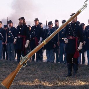 Flintlock musket with bayonet 