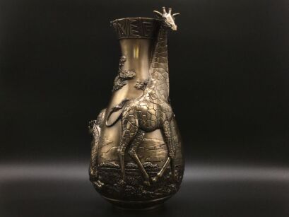 VASE WITH THE AFRICAN GIRAFFE VERONESE  (WU72002V1)