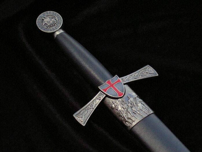 KNIGHT DAGGER TEMPLAR WITH SCABBARD JT5173S MEGA HIT 40 CM