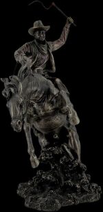 Bronziert Rodeo Cowboy und Bucking Bronco Statue 13 Zoll groß (WU76729A4)