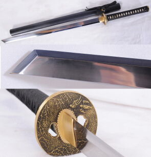 Ninja samurai sword KATANA JAPAN STEEL FOR TRAINING CODE 1060 R1080