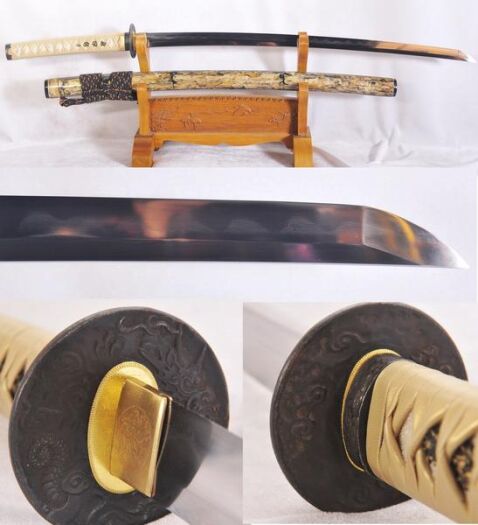 High Quality Japanese Sword Katana Honsanmai+Clay Temperd+Full Shell Saya  R1136