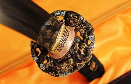Katana samurai sword HONSANMAI STEEL layered and 1095 high, R337