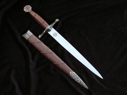 KNIGHT DAGGER TEMPLAR WITH SCABBARD JT5178S-BN MEGA HIT 40 CM