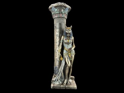 EGYPTIAN GODDESS BASTET BASED O column - CANDLESTICK VERONESE (WU76698A4)