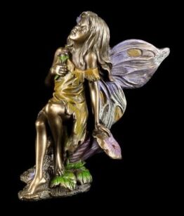 FIGURINE - SITTING collared With FLOWER VERONESE (WU68422A4)