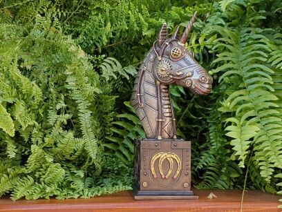STEAMPUNK BUST unicorns VERONESE (WU76844A4)