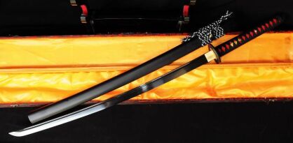 Katana samurai sword  STEEL layered Damascus, HAND-FORGED, R342
