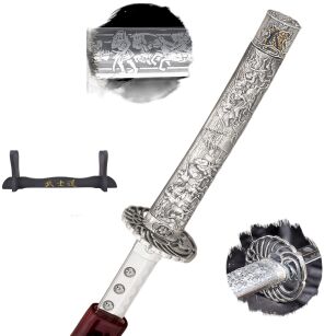 Engraved KATANA JAPANESE Tokugawa samurai sword 178