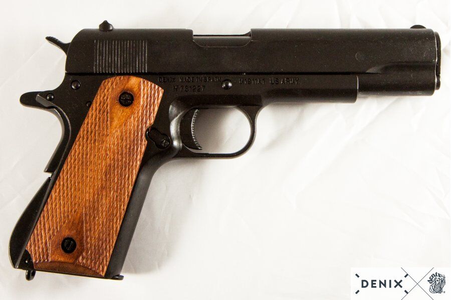 Golden Colt M1911A1 with Wooden Handle, USA 1911 - Irongate Armory