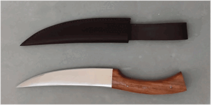 HAND FORGED KNIFE with scabbard MEDIEVAL NORDIC N11600