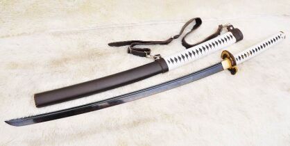 Katana samurai sword STEEL layered Damascus, HAND-FORGED, R342