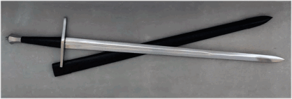 Medieval training sword to fight with scabbard N11200