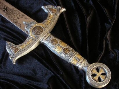 GREAT richly decorated KNIGHTS TEMPLAR SWORD (584.1)