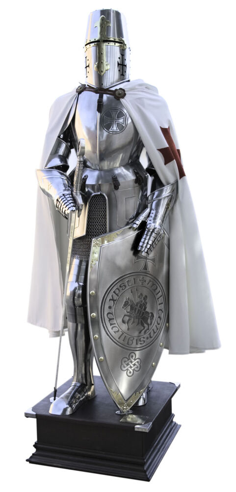 Details about / Collectible Knight Medieval Templar Armor Closed Helmet Steel Hand Forged Replic